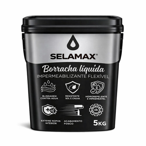 Selamax: Borracha Líquida Impermeabilizante Flexível – Proteção Contra Infiltrações para Telhados, Lajes e Paredes